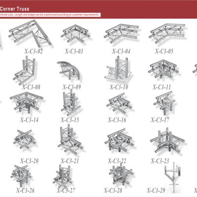 Aluminum triangle spigot truss coner list 