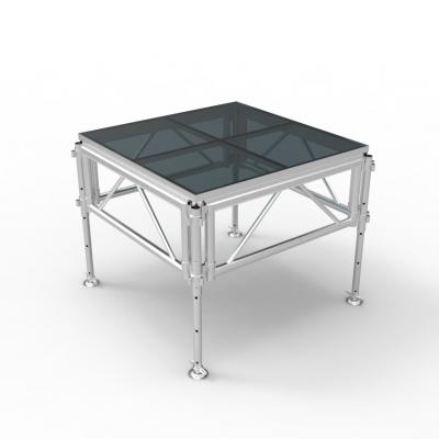 4x4ft height 60 to 120CM aluminum glass stage deck