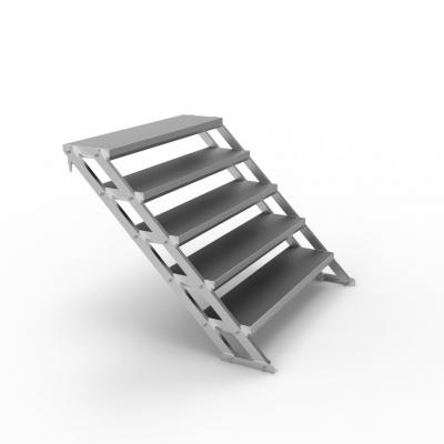 5 step aluminum adjustable stair for 60-120cm high stage