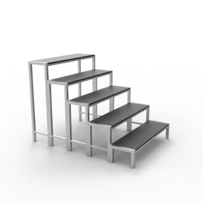 5 steps aluminum stage stair for 100cm high stage